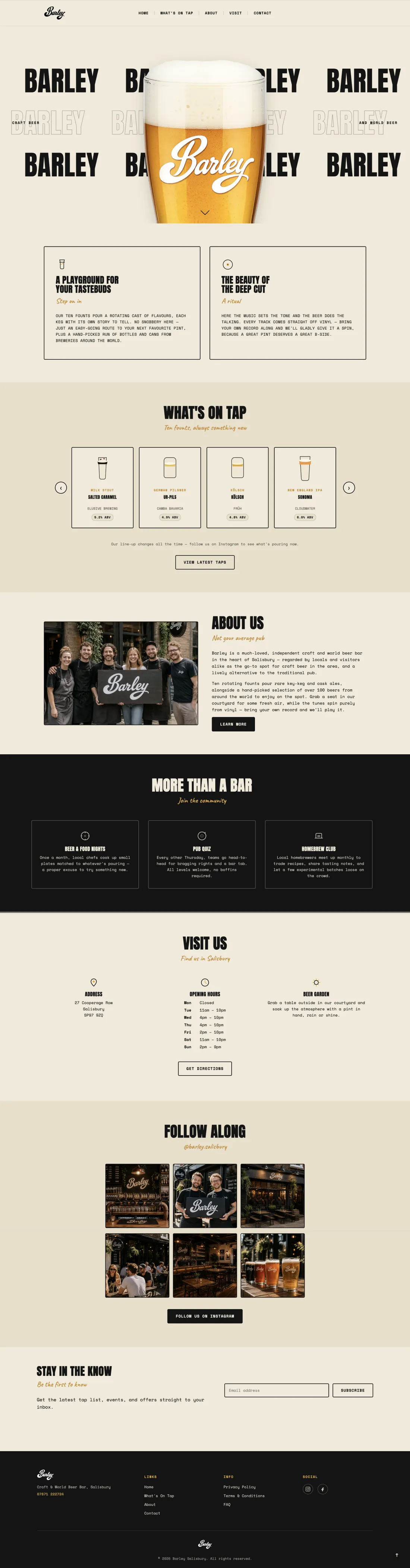 Barley full website preview