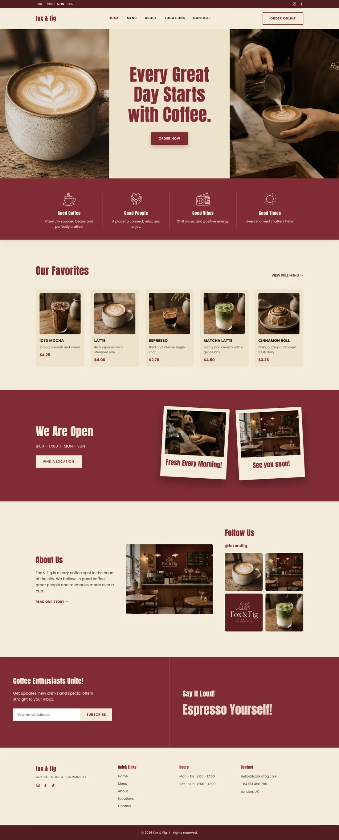 Cotinus full website preview