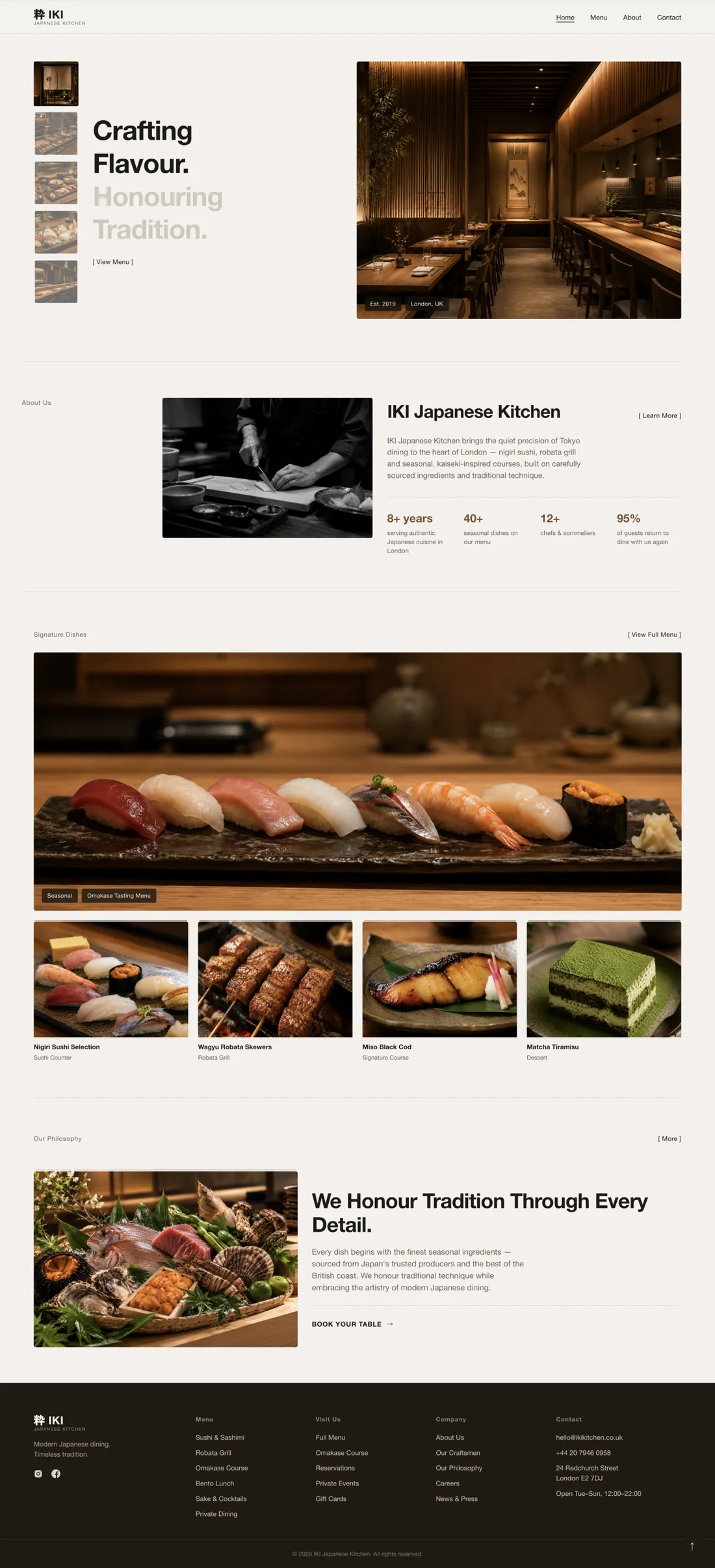 Ebony full website preview