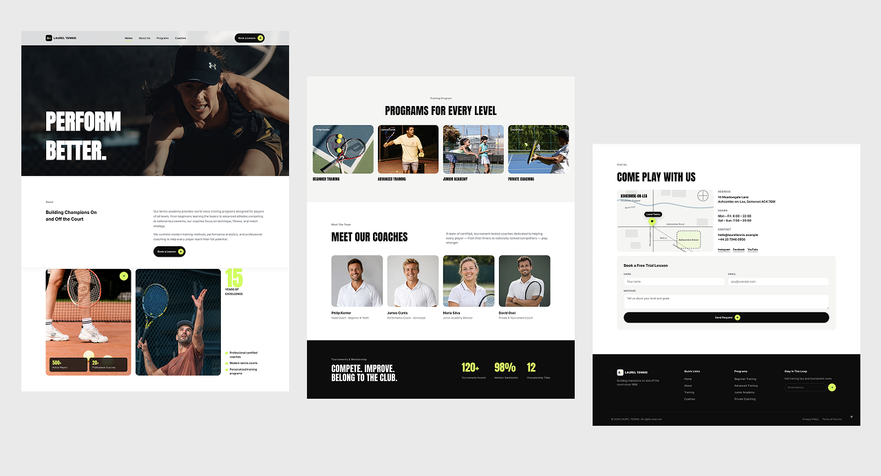 Laurel template all pages