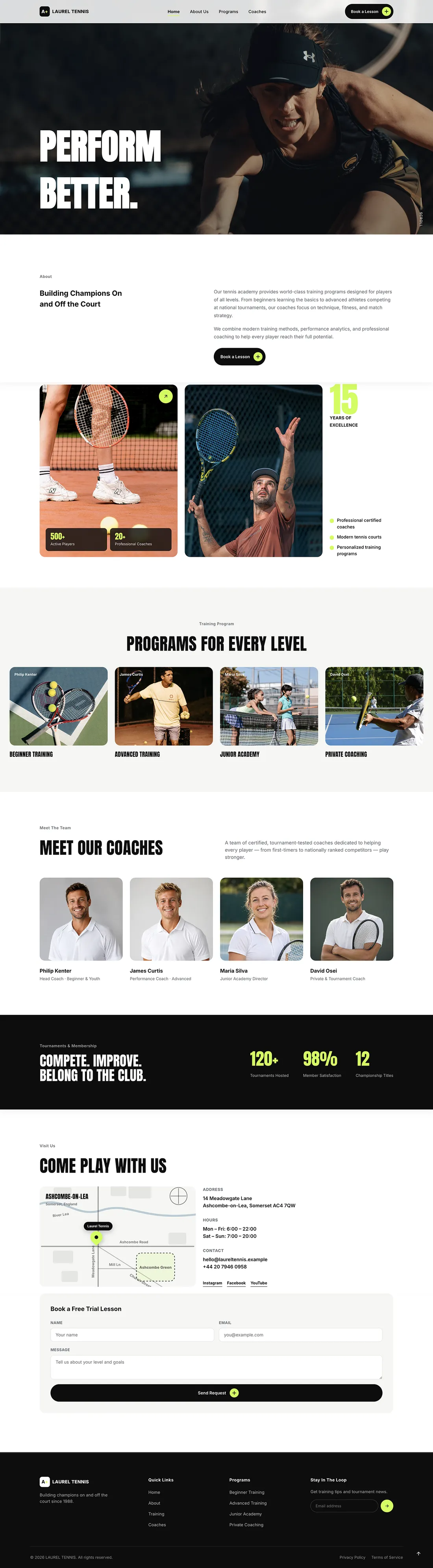 Laurel full website preview