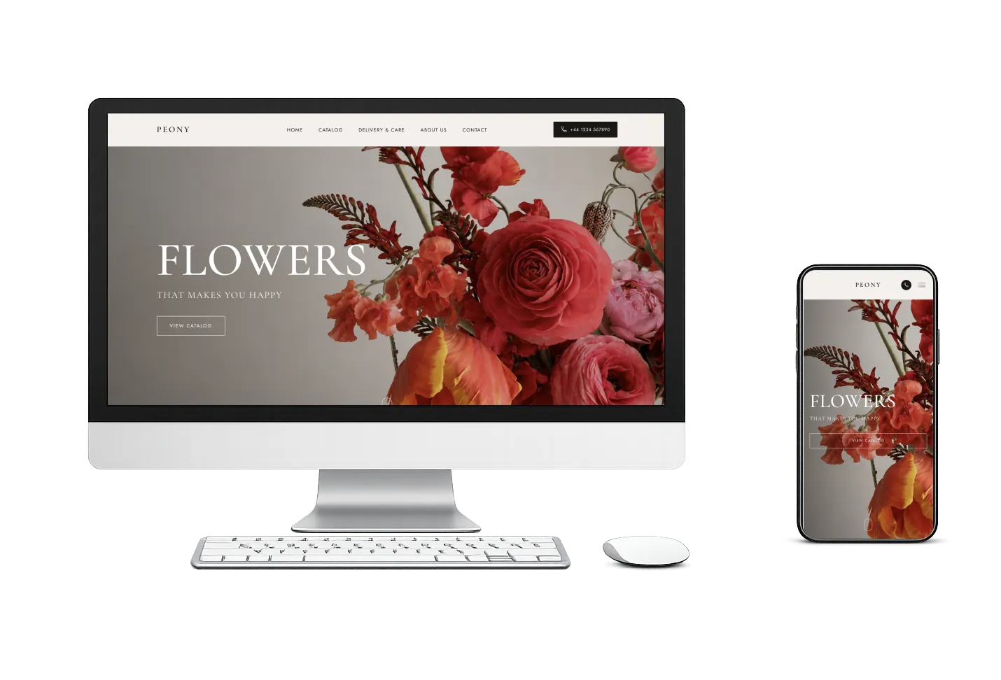 Peony homepage preview
