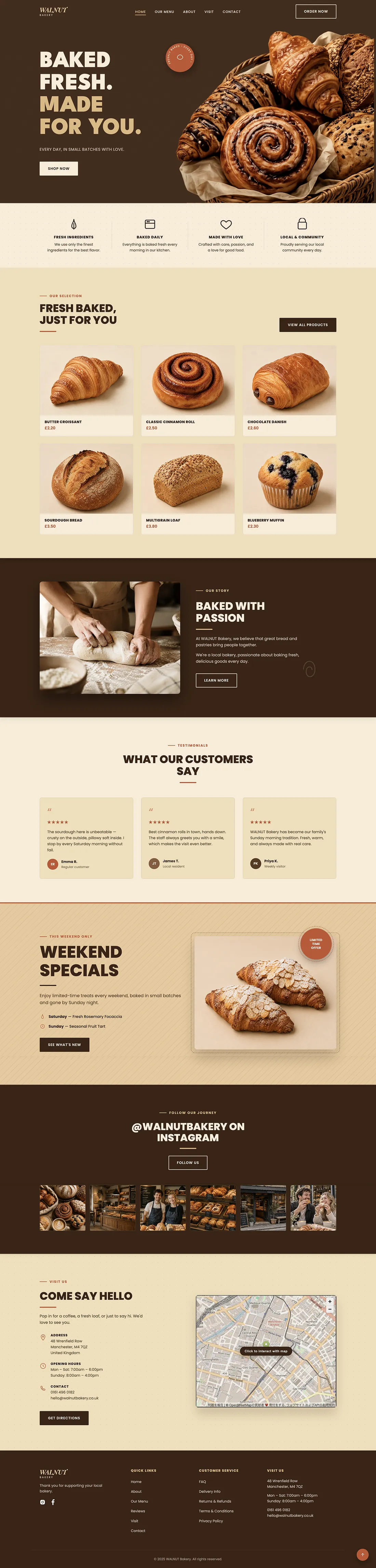 Walnut full website preview